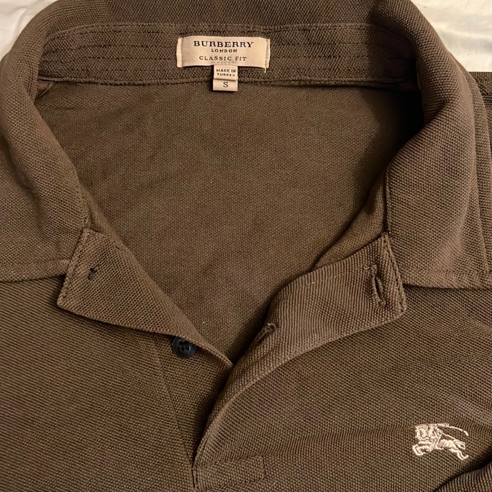 Men’s Burberry London long sleeve polo